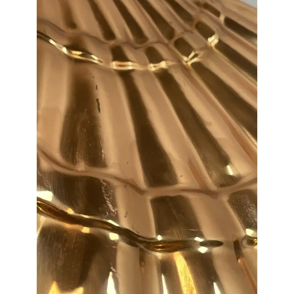Vintage Copper Shell Mold Or Wall Decor 12” Tin Lined - Has Wall Hanging Hook